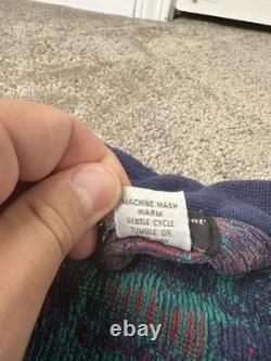 Vintage Christian Dior Monsieur Robe Paisley Terry Cloth Bathrobe, Size One Size