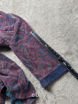 Vintage Christian Dior Monsieur Robe Paisley Terry Cloth Bathrobe, Size One Size