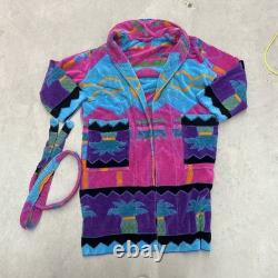 Vintage Cypress By Juana Sunrise Pineapple Cotton Terry Bath Robe One Size