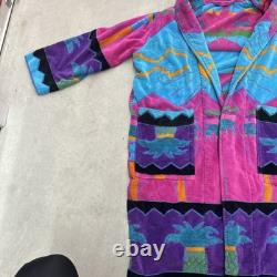 Vintage Cypress By Juana Sunrise Pineapple Cotton Terry Bath Robe One Size