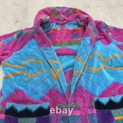 Vintage Cypress By Juana Sunrise Pineapple Cotton Terry Bath Robe One Size
