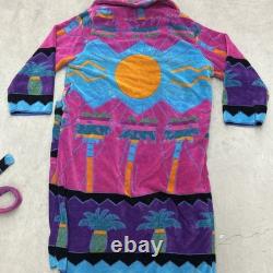 Vintage Cypress By Juana Sunrise Pineapple Cotton Terry Bath Robe One Size