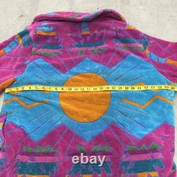Vintage Cypress By Juana Sunrise Pineapple Cotton Terry Bath Robe One Size