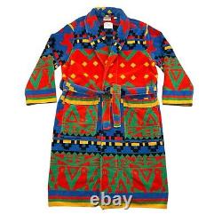 Vintage Cypress Juana Berner Aztec Southwestern Terry Cotton Robe Bathrobe