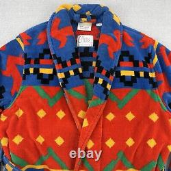 Vintage Cypress Juana Berner Aztec Southwestern Terry Cotton Robe Bathrobe