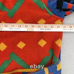 Vintage Cypress Juana Berner Aztec Southwestern Terry Cotton Robe Bathrobe