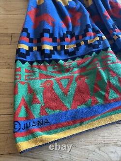 Vintage Cypress Juana Berner Aztec Southwestern Terry Cotton Robe Bathrobe