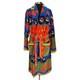 Vintage Cypress Juana Colorful Aztec One Size Terry Cloth Cotton Belted Robe