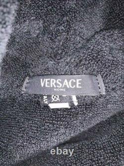 Vintage Genuine Versace Black Unisex Baroque Bath Robe Size S/M Small Medium VTG