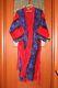 Vintage Kenzo Paris REd and Blue Bathdrobe Playboy style size M