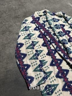 Vintage LL Bean Aztec Bath Robe Geometric Heavyweight Rare Print Southwestern