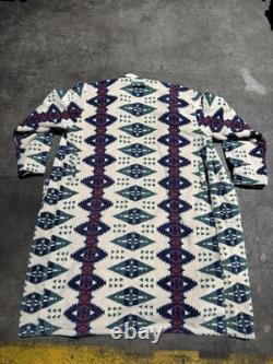 Vintage LL Bean Aztec Bath Robe Geometric Heavyweight Rare Print Southwestern