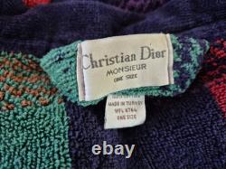 Vintage Men's Christian Dior Monsieur Terry Velour Bath Robe