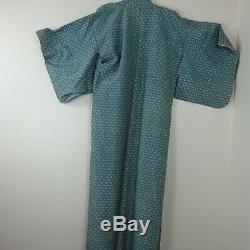 Vintage Mens Silk Kimono Bathrobe 64 Long Handmade Fully Lined Made in Japan