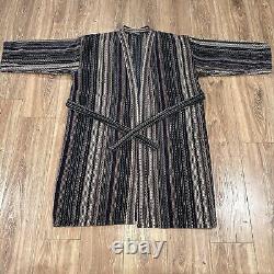 Vintage Missoni Belted Bathrode Gown Unisex Cotton Multicolour Made In Italy