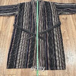 Vintage Missoni Belted Bathrode Gown Unisex Cotton Multicolour Made In Italy