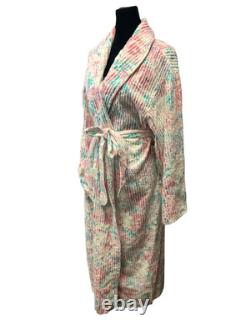 Vintage NEW WITH TAGS Floral Chenille Bathrobe Bath Robe Styled By Suzy Medium