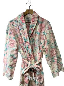 Vintage NEW WITH TAGS Floral Chenille Bathrobe Bath Robe Styled By Suzy Medium