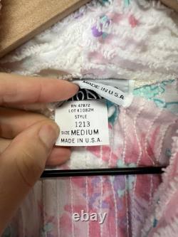 Vintage NEW WITH TAGS Floral Chenille Bathrobe Bath Robe Styled By Suzy Medium