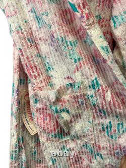 Vintage NEW WITH TAGS Floral Chenille Bathrobe Bath Robe Styled By Suzy Medium