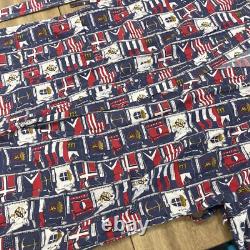 Vintage Neiman Marcus Mens Bath Robe Beach Cotton Striped Made in USA READ