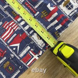 Vintage Neiman Marcus Mens Bath Robe Beach Cotton Striped Made in USA READ