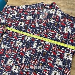 Vintage Neiman Marcus Mens Bath Robe Beach Cotton Striped Made in USA READ