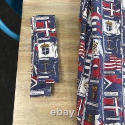 Vintage Neiman Marcus Mens Bath Robe Beach Cotton Striped Made in USA READ