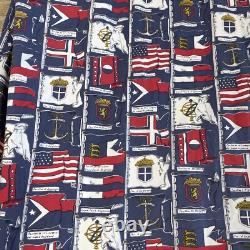 Vintage Neiman Marcus Mens Bath Robe Beach Cotton Striped Made in USA READ