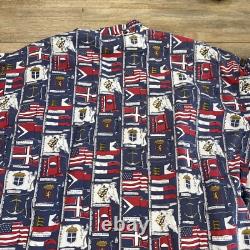 Vintage Neiman Marcus Mens Bath Robe Beach Cotton Striped Made in USA READ