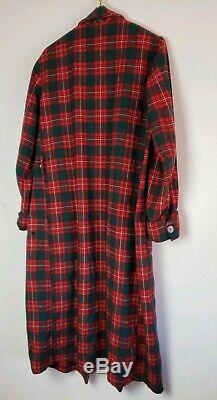 Vintage Pendleton Robe Plaid Wool Rare Tartan Red Green Size Medium