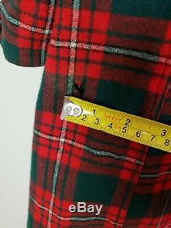 Vintage Pendleton Robe Plaid Wool Rare Tartan Red Green Size Medium