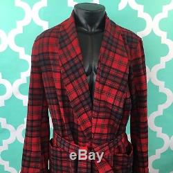 Vintage Pendleton Robe Red Plaid Wool Matheson Tartan Bathrobe Red Green Mens L