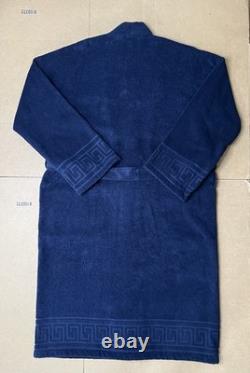 Vintage Polo Ralph Lauren Men's Navy Plush Belted Bathrobe One Size