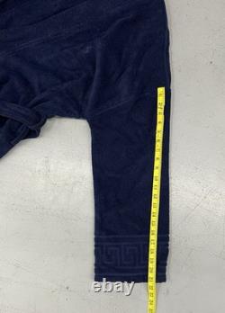 Vintage Polo Ralph Lauren Men's Navy Plush Belted Bathrobe One Size