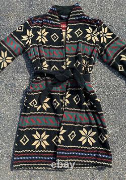 Vintage Polo Ralph Lauren Southwestern Aztec Print Mens Robe Bathrobe Size L XL