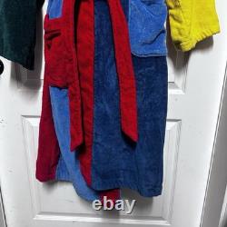 Vintage Polo Ralph Lauren Terrycloth Bathrobe ColorBlock one size