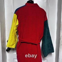 Vintage Polo Ralph Lauren Terrycloth Bathrobe ColorBlock one size