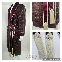 Vintage SULKA Bathrobe Dressing Gown 100% Silk with Belt & $1500 Price tag on! L