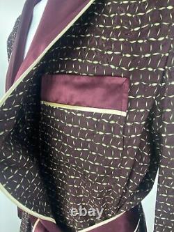 Vintage SULKA Bathrobe Dressing Gown 100% Silk with Belt & $1500 Price tag on! L