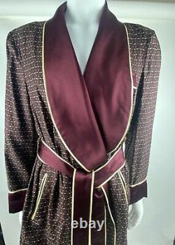 Vintage SULKA Bathrobe Dressing Gown 100% Silk with Belt & $1500 Price tag on! L