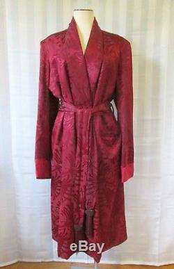 Vintage Satin Robe 1930s 1940s by Peerless Maroon Red Bathrobe ...