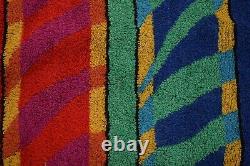 Vintage Striped Shower Robe / mens Size M L / Belted