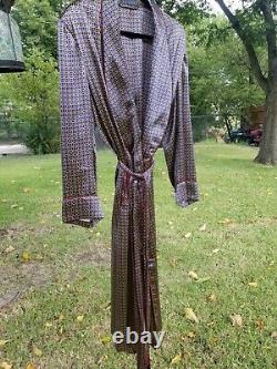 Vintage Sulka Mens Silk Bath Robe Mens Large