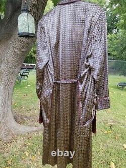 Vintage Sulka Mens Silk Bath Robe Mens Large