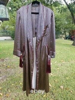 Vintage Sulka Mens Silk Bath Robe Mens Large