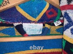 Vintage TJ Lawford Southwestern Bathrobe Colorful Belted Pockets Large Cotton
