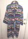 Vintage TJ Lawford Southwestern Bathrobe Size Medium Colorful Belted Pockets