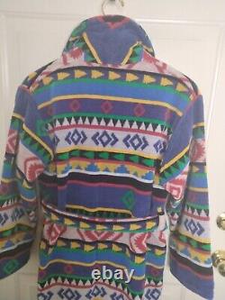 Vintage TJ Lawford Southwestern Bathrobe Size Medium Colorful Belted Pockets