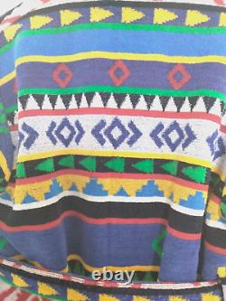 Vintage TJ Lawford Southwestern Bathrobe Size Medium Colorful Belted Pockets